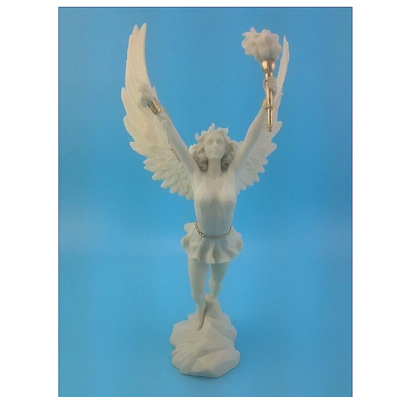 【威罗尼希腊神话人物装饰摆件】勝利女神举火炬树脂雕像工艺品