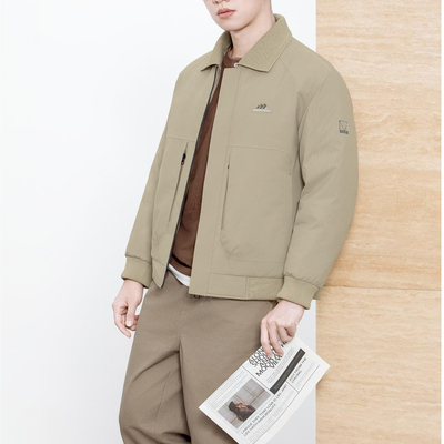 2025男款双层领棒球服内涵线行政版夹克羽绒服九成品翻新加工定制