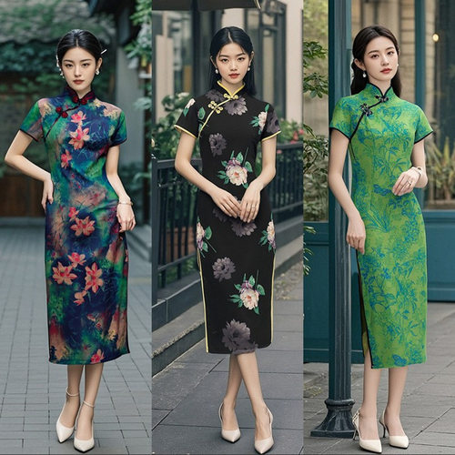 旗袍2025年新款复古民国蚀骨中国风年轻款少女日常国潮改良