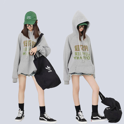 中长款连帽卫衣女童休闲外套