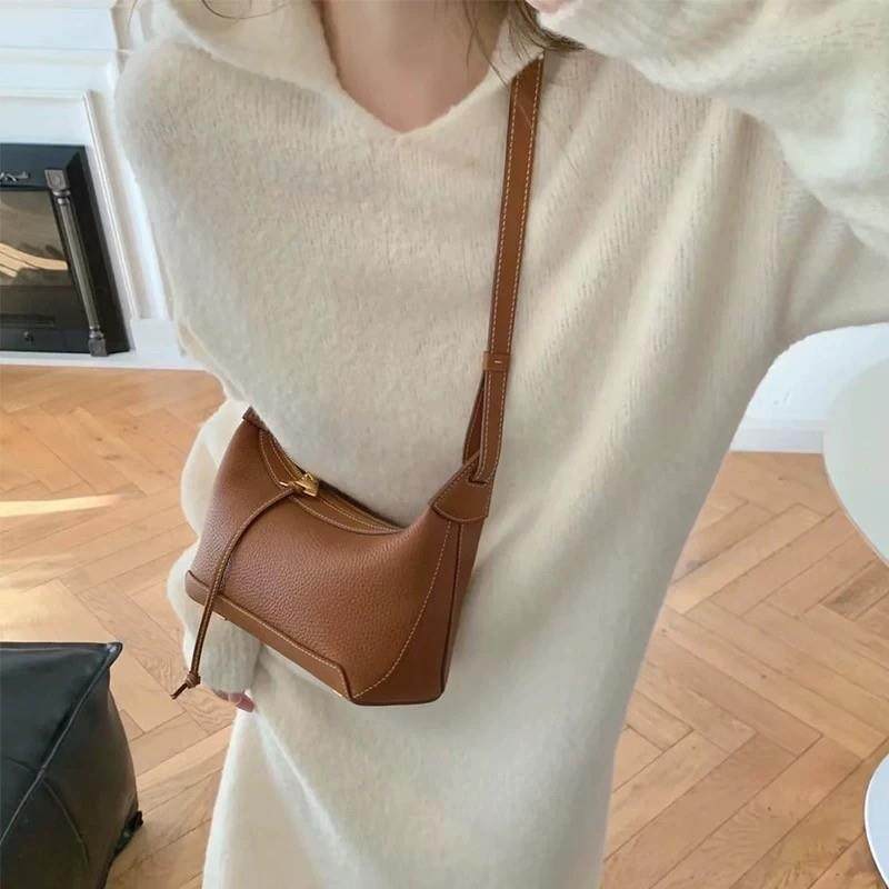 2025超火腋下包包高级感轻奢小众真皮女包饭盒饺子包女单肩斜挎包,箱包皮具/热销女包/男包,通用款女包,淘宝优惠券,粉丝福利购,淘宝优惠卷