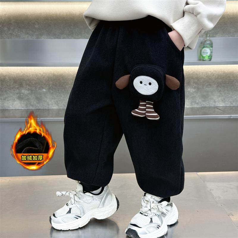 男童裤子加绒秋冬装2025新款儿童洋气一体绒男宝卫裤束脚冬季加厚,童装/婴儿装/亲子装,裤子,淘宝优惠券,粉丝福利购,淘宝优惠卷