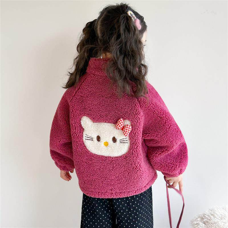 女童羊羔绒外套秋冬季2025新款女宝宝可爱卡通加厚冬装儿童毛毛衣,童装/婴儿装/亲子装,普通外套,淘宝优惠券,粉丝福利购,淘宝优惠卷