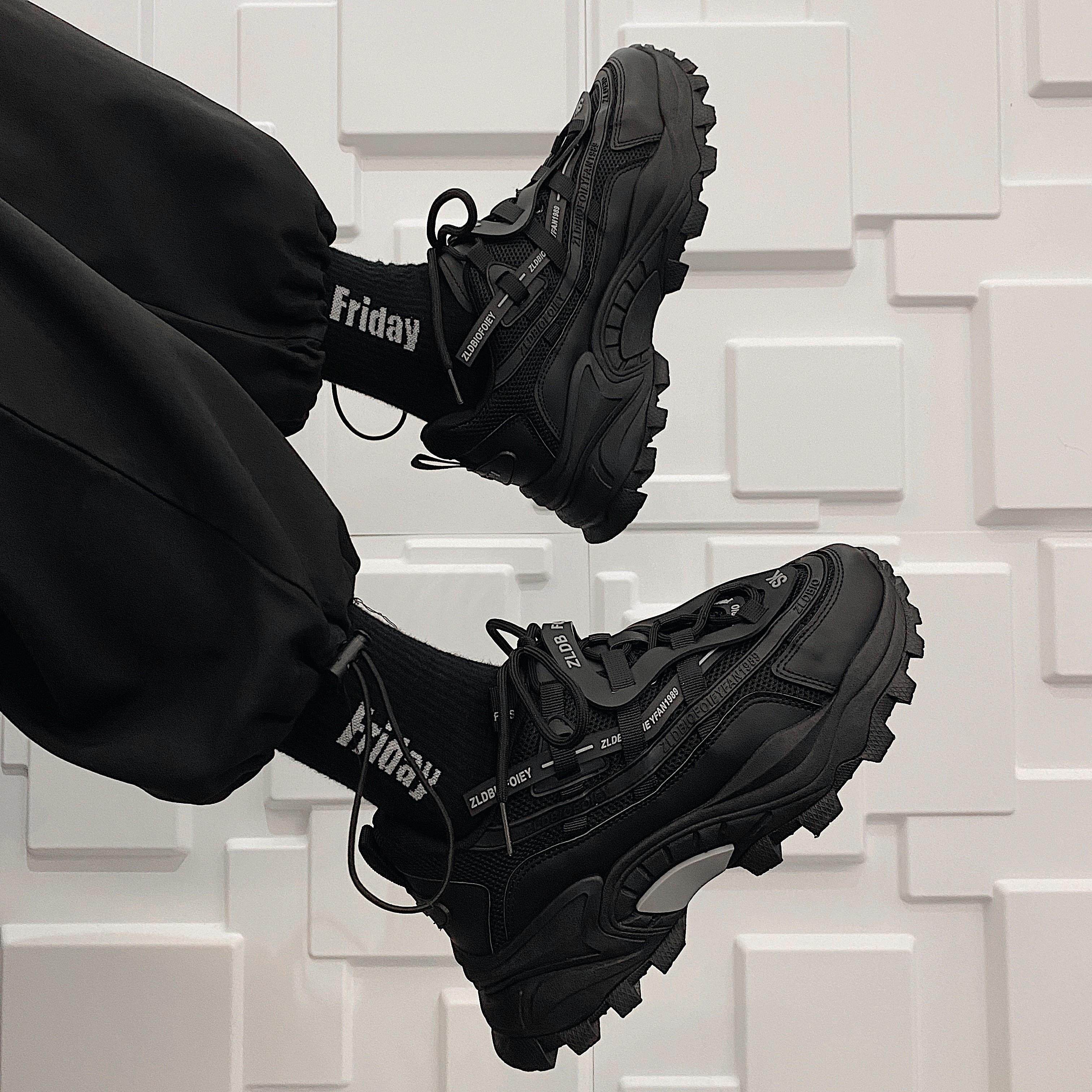 夏季透气男鞋2025新款男生运动休闲增高跑步黑色老爹百搭潮鞋,流行男鞋,老爹鞋,淘宝优惠券,粉丝福利购,淘宝优惠卷