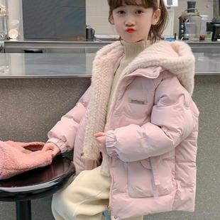 女童羽绒服冬季初中生冬装加厚外套2025新款大童90白鸭绒短款棉服
