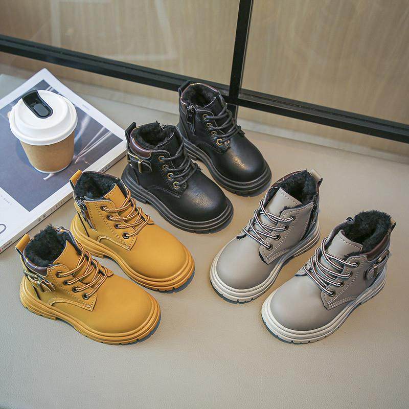 儿童靴2025新款秋季百搭女英伦风男童短靴加绒皮靴中大童单马丁靴,童鞋/婴儿鞋/亲子鞋,皮靴,淘宝优惠券,粉丝福利购,淘宝优惠卷