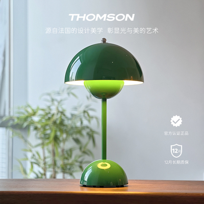 汤姆逊轻奢花苞氛围台灯充电款