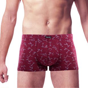 透气纯棉质运动四角裤 2条装 100%全棉宽松中腰平角裤 内裤 健将男士