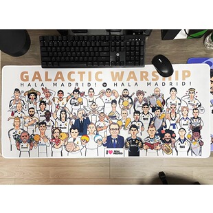 现货皇马全家福原创鼠标垫插画漫画卡通桌垫姆巴佩C罗贝林厄姆