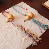 新款 国风天然葫芦流苏挂件车挂朱砂南红福禄创意包包挂件饰品礼物