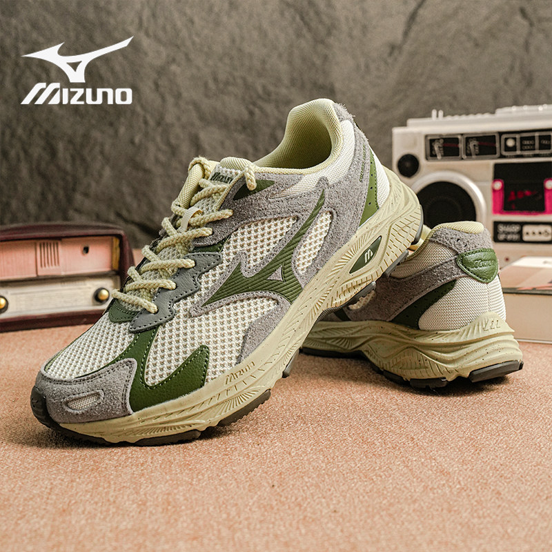 MIZUNO/美津浓Racer s秋冬男女鞋春芽绿户外运动鞋耐磨减震跑步鞋