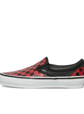 Vans范斯CLASSIC SLIP-ON 98 舒适百搭 低帮 板鞋 男女同款 红黑
