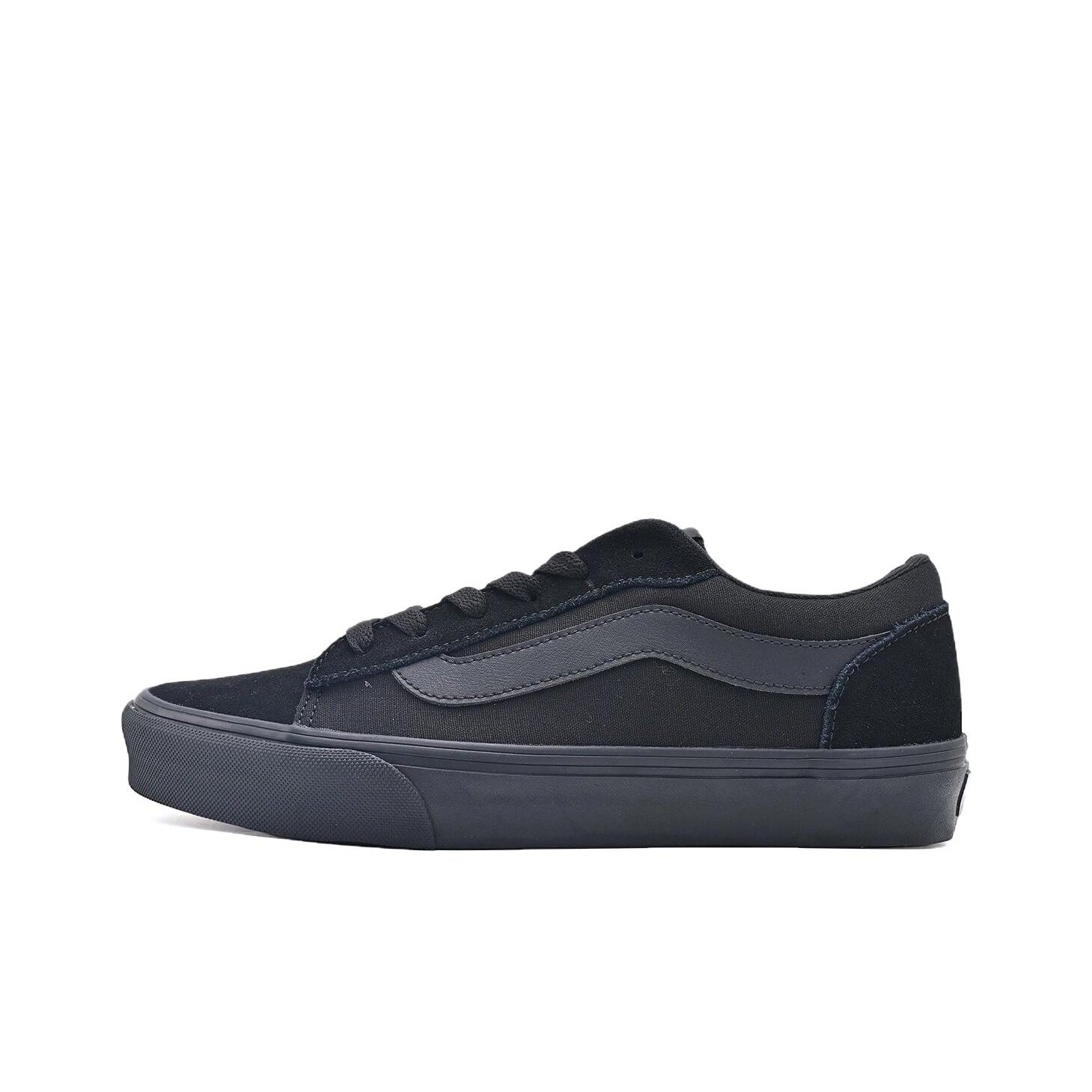 Vans范斯 Vero LS 牛剖层革织物 舒适百搭 低帮 板鞋 男款 黑色