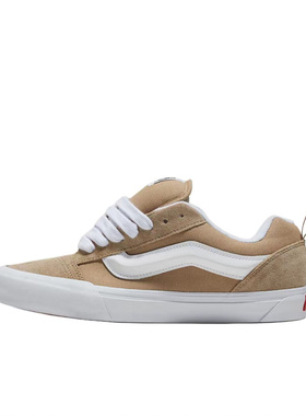 Vans范斯 Knu Skool 翻毛皮简约棕色面包鞋男女同款低帮板鞋