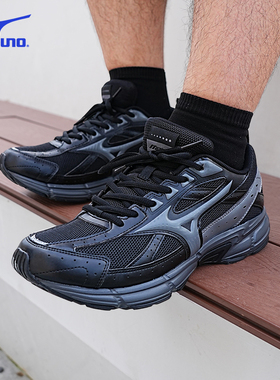 Mizuno美津浓Speed秋冬男鞋运动鞋黑灰色减震防滑户外耐磨跑步鞋