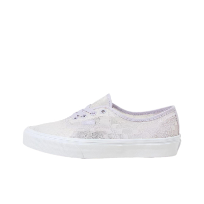 VANS/范斯官方正品女鞋 Authentic 灰紫蕾丝百搭舒适透气低帮板鞋