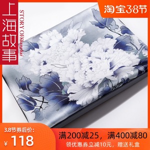 上海故事桑蚕丝丝巾女春秋百搭真丝围巾送礼妈妈款高端外搭薄披肩