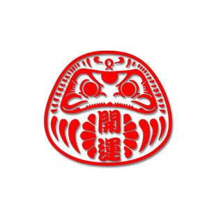 车贴日式JDM改装新年祈福祝愿达摩祖师吉祥物卡通油箱盖汽车贴纸