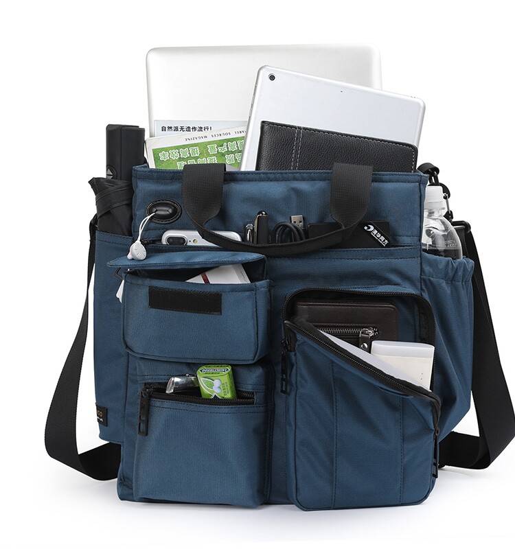 MENS SHOULDER BAG MULTIFUNCTIONAL BUSINESS DOCUMENT OXFORD CASUAL CANVAS HANDBAG MESSENGER TRAVEL LARGE CAPACITY MENS BAG