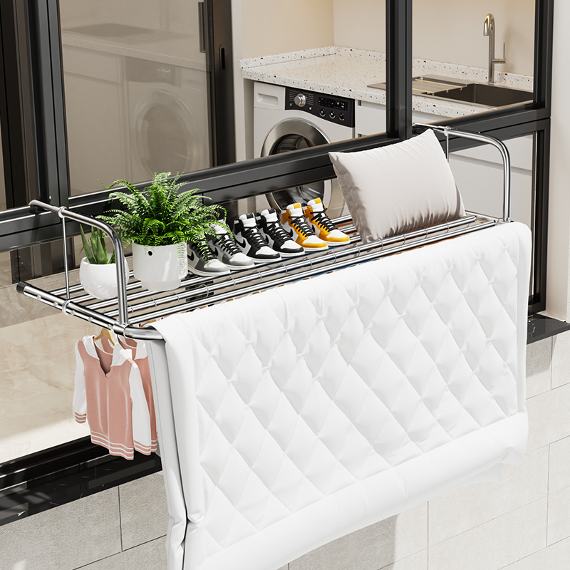 阳台晾衣架伸缩晒鞋架