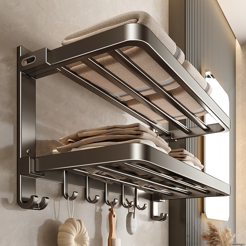 【严选新品】双台面浴巾架衣物架