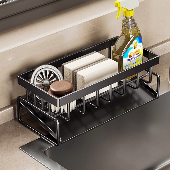 厨房一体式沥水架多功能抹布收纳