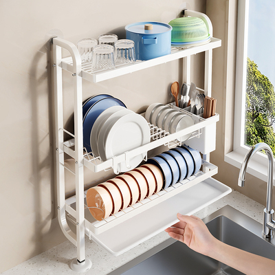 碗碟收纳架窄边沥水架碗架水槽厨房多层夹缝置物架上墙壁碗盘架子