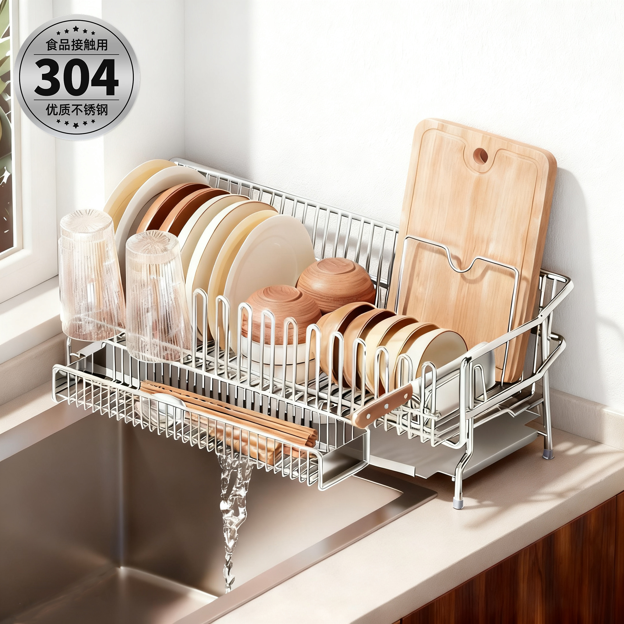 304不锈钢材质，耐用不生锈