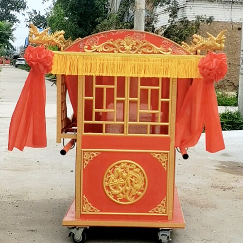 弧度顶折叠花轿婚庆复古中式婚礼古典喜轿四抬轿子八抬大轿骡子驼