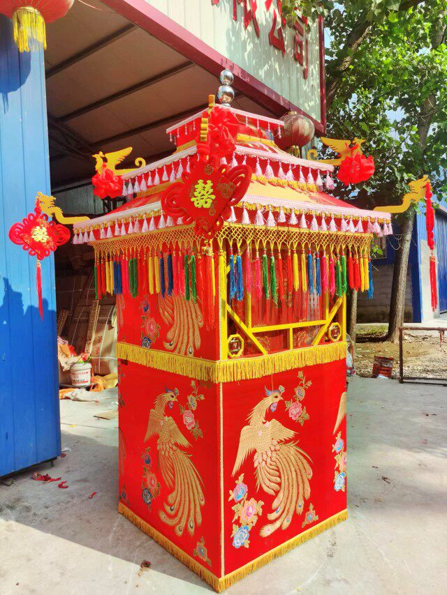 八抬大花轿轿子中式婚礼婚庆用品道具折叠喜轿四抬迎亲男女轿结婚