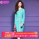 菲梦伊原创千鸟格小香风连衣裙女秋季 包臀裙子 名媛千金感贵气修身