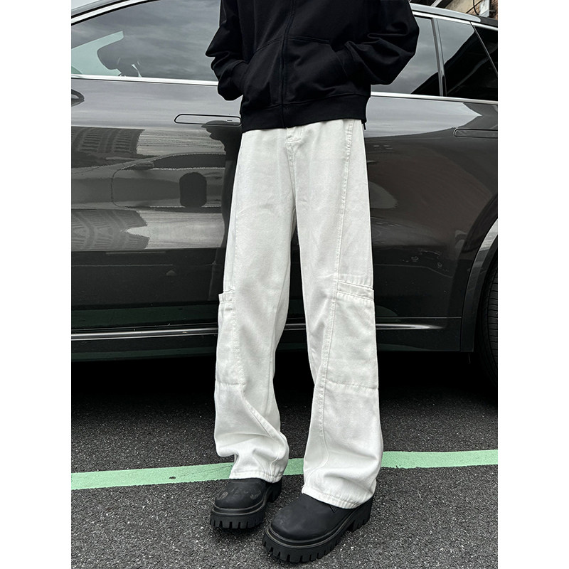 2025秋冬新款小众设计工装牛仔长裤男女同款XZ503K834P55控78,男装牛仔裤,星座503-1