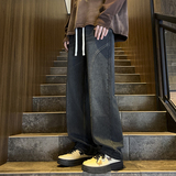 现货!秋冬季男女款拼接松紧腰牛仔长裤XZ503-1K822特P45控78，男装休闲裤，星座503-1