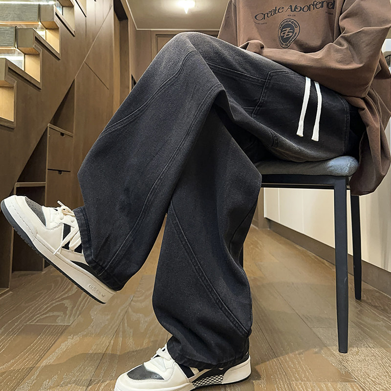 2025新款弯刀裤小众设计工装牛仔长裤XZ503K837P55控78,男装工装外套,星座503-1