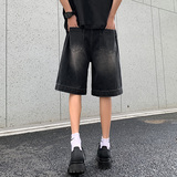 2025夏季伐木裤元素男女款牛仔短裤五分裤XZ503-1DK521P45控68，男装牛仔裤，星座503-1