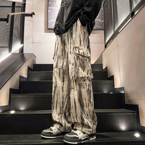 扎染工艺男女款直筒工装休闲裤XZ503-K5023P55控78图片