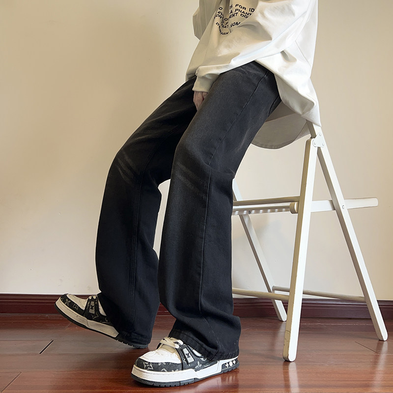 秋冬季直筒男女款水洗修身微喇牛仔裤XZ503-1K819P55控78,男装牛仔裤,星座503-1