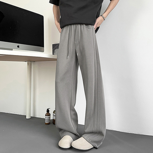 三条杠重磅华棉水洗宽松直筒休闲裤XZ503K5026P60控88图片