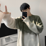 港风新款潮牌慵懒风渐变水貂毛衣套头毛衣男女款XZ503P68控98，男装针织衫/毛衣，星座503-1