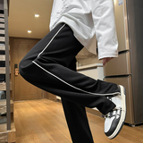 现货！秋冬季抖音品质直筒脚口拉链休闲运动裤XZ503-K5018P50控78，女装休闲裤，星座503-1