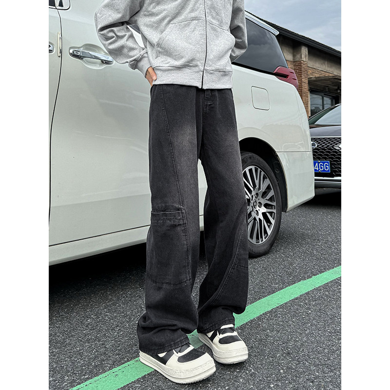 2025秋冬新款小众设计工装牛仔长裤男女同款XZ503K834P55控78,男装牛仔裤,星座503-1