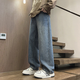 春秋季新款图美式男女款水洗复古牛仔长裤XZ503-1K808P55控78，男装休闲裤，星座503-1