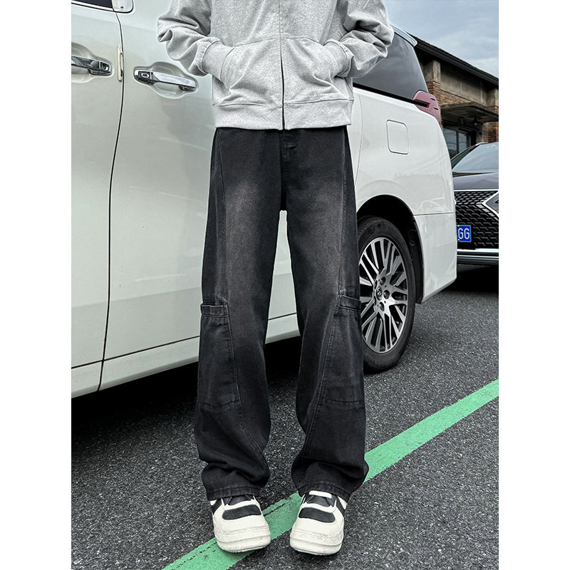 2025秋冬新款小众设计工装牛仔长裤男女同款XZ503K834P55控78,男装牛仔裤,星座503-1