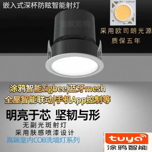 涂鸦智能射灯嵌入式深杯防眩高显
