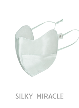 [第2件5折]SILKY MIRACLE真丝口罩S钻22姆米100%桑蚕丝面罩遮阳