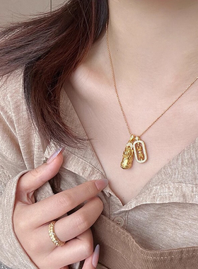 金刚貔貅吊坠项链女不掉色