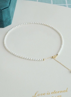 极光天然淡水珍珠项链女百搭