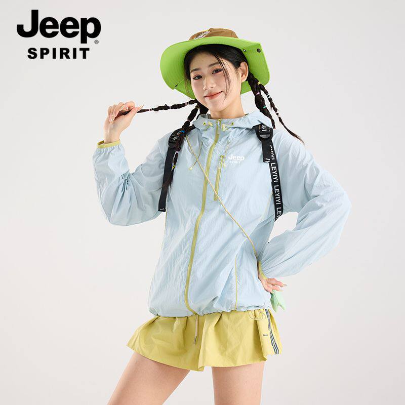 吉普JEEPSPIRIT皮肤衣防晒衣男女情侣款夏装凉感遮热防紫外线外套