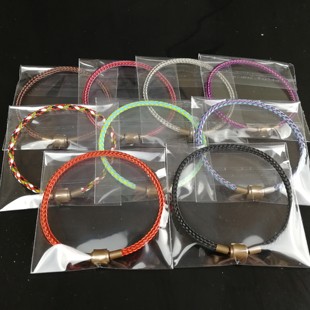 港版3mm周家手绳防水钢丝绳手链 穿3D珠子转运珠子替换皮绳男女生