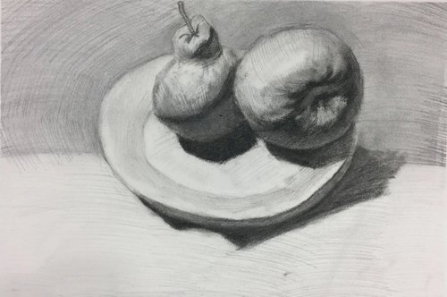 铅笔纯手绘素描静物组合 八开素描练习稿现货包邮12